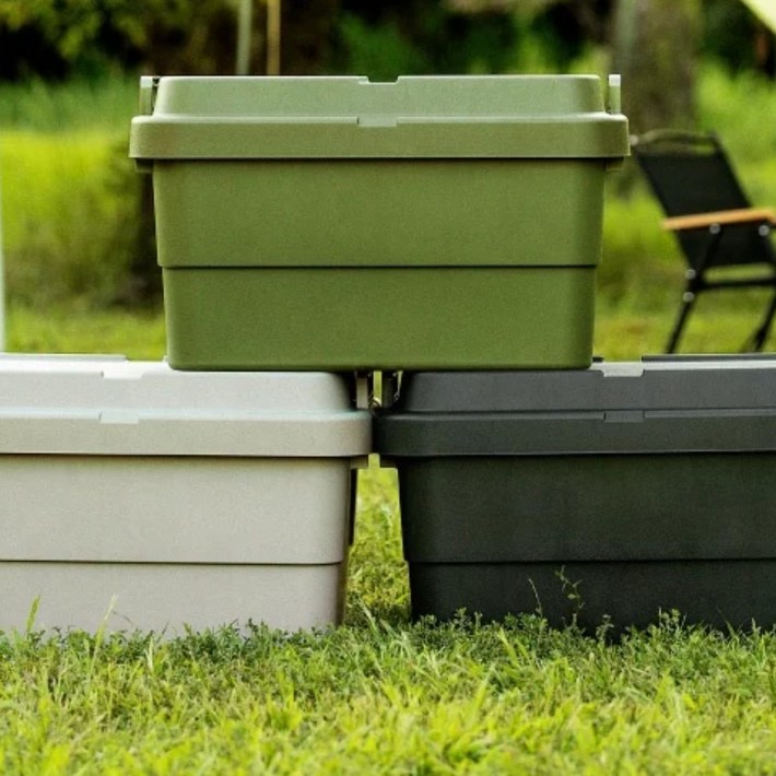 고든밀러 일본생산 캠핑 스태킹  카고 박스 올리브그린 그레이 블랙 30L 50L 70L 트렁크 수납 다용도