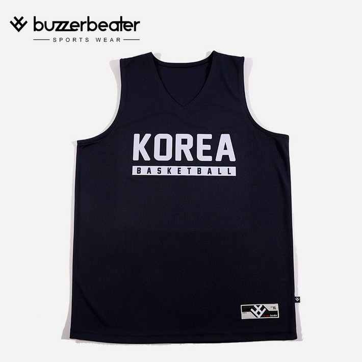 버저비터 농구 져지 네이비 KOREA TEXT 나시