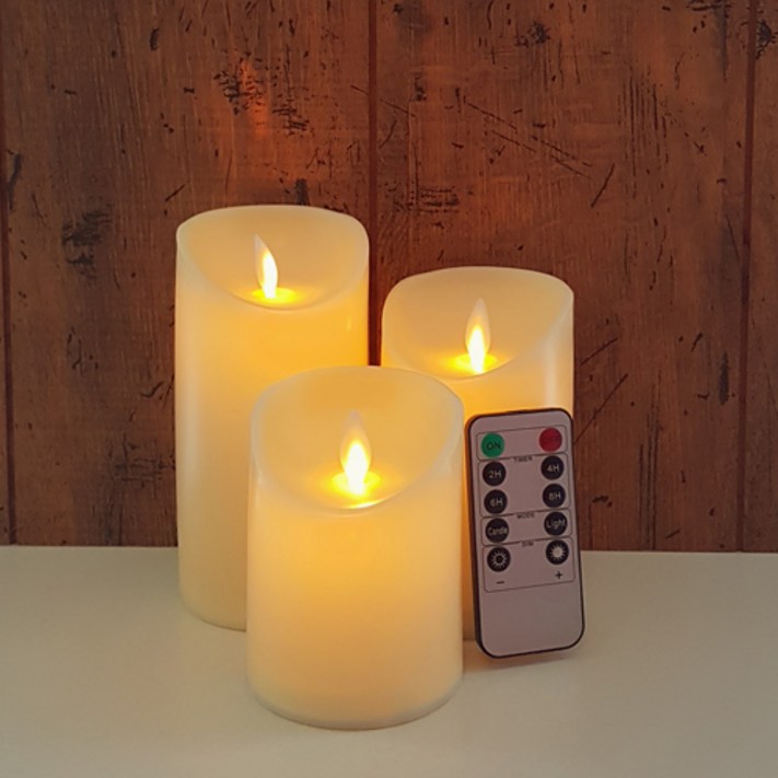 촛불 흔들리는 건전지 LED 캔들 10cm 12.5cm 15cm 리모컨 세트 촛불 흔들리는 건전지 LED 캔들 10cm 12.5cm 15cm 리모컨 세트
