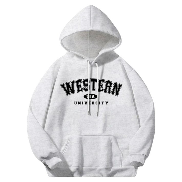 일루소 남녀공용 웨스턴USA 소프트 특양면 후드티