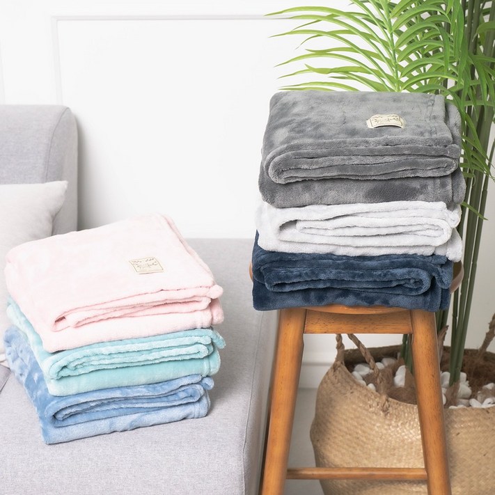 입점특가 11 보가홈 솔리드 극세사 밍크 담요 중형 6color