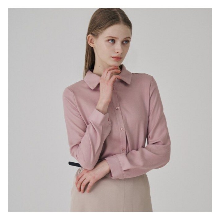 숲 SOUP  오픈 칼라 베이직 블라우스 SB9LSF1