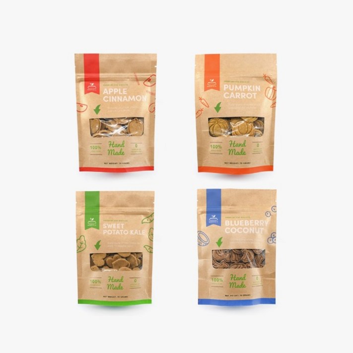 브루클린펫코 강아지 수제 쿠키 샘플러 A 70g x 4