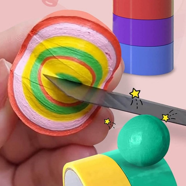 피아노장난감 CKLIVING 펄 테이프공 만들기 세트 찐득볼 풍선 볼 6cm, 파랑