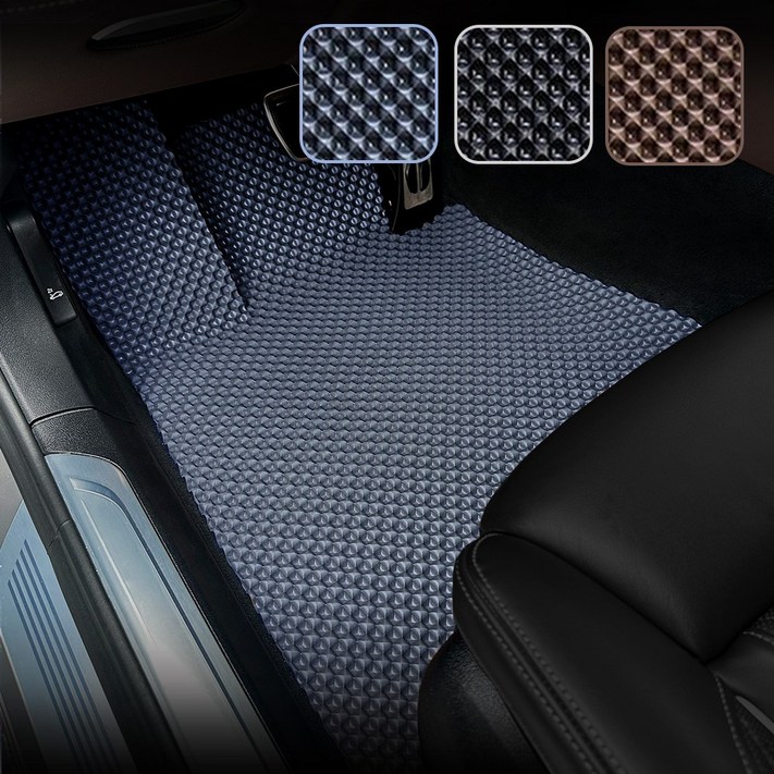 오토피아 다이아몬드 TPU 카매트 1열 2열 3열 세트 모하비더마스터 전용 오르간페달 21년이후, 블랙, 1333 7인승오르간페달 21년이후