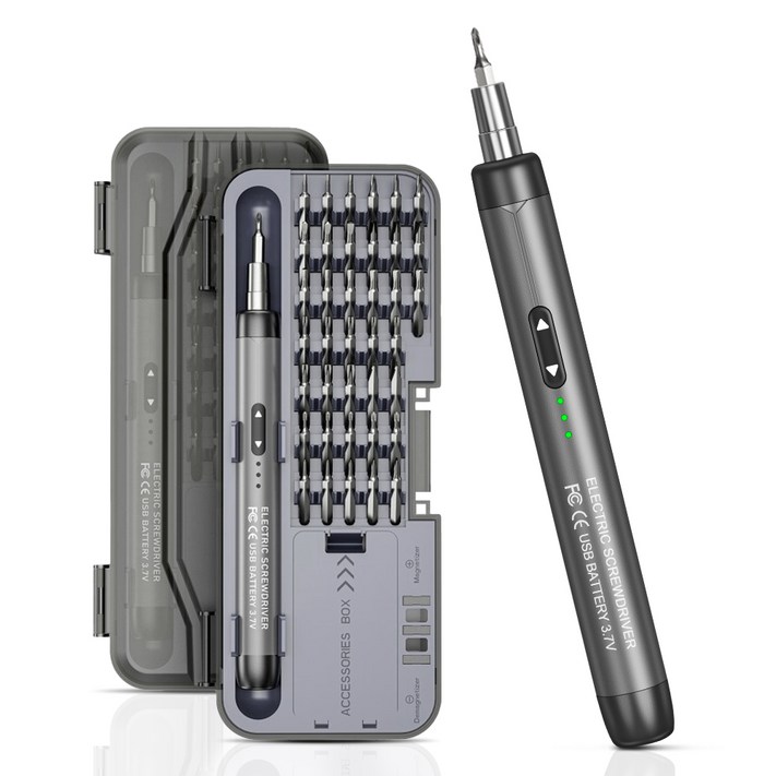 CozyTemp 전동 드라이버 무선 충전식 다용도 정밀 드릴 공구, 1개