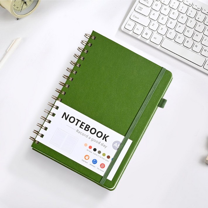 캘리스터 고급 가죽커버 스프링 만년다이어리 노트 A5 7가지 색상