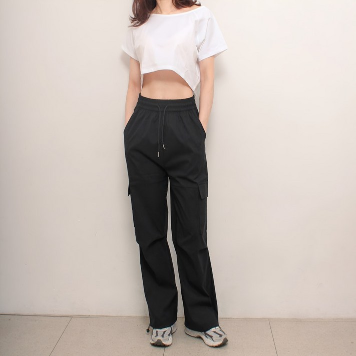제이지나 여성용 카고 스판 조거 팬츠 바지