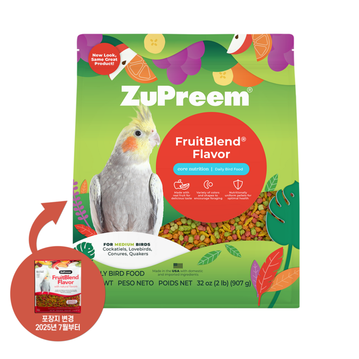 주프림 펠렛 중형 907g 후블 왕관 새용품 과일 후루츠블랜드, 1개, 907g