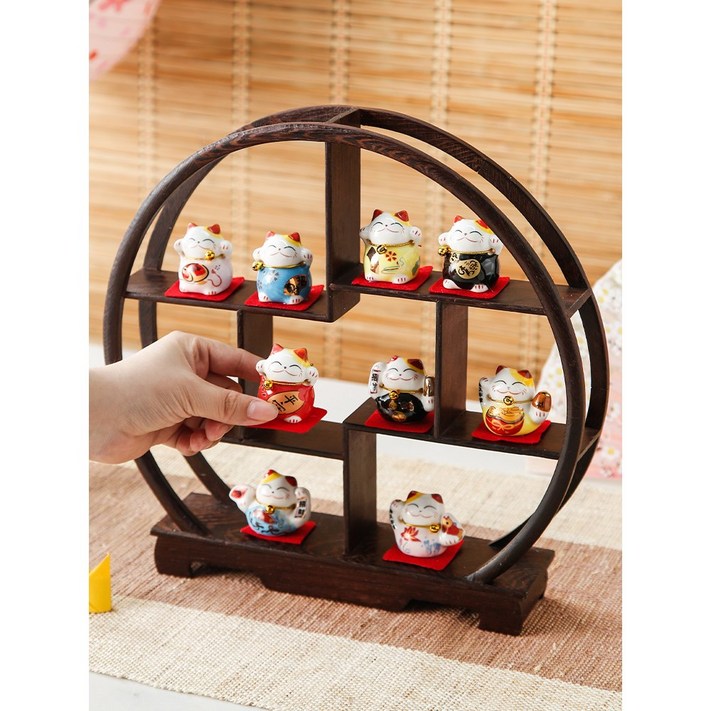 일본 마네키네코 복 고양이 인형 재물 행운 미니 인테리어 장식 업소 개업선물 이자카야