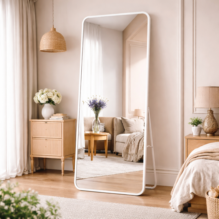 에스온컴퍼니 스탠드 전신거울, 화이트