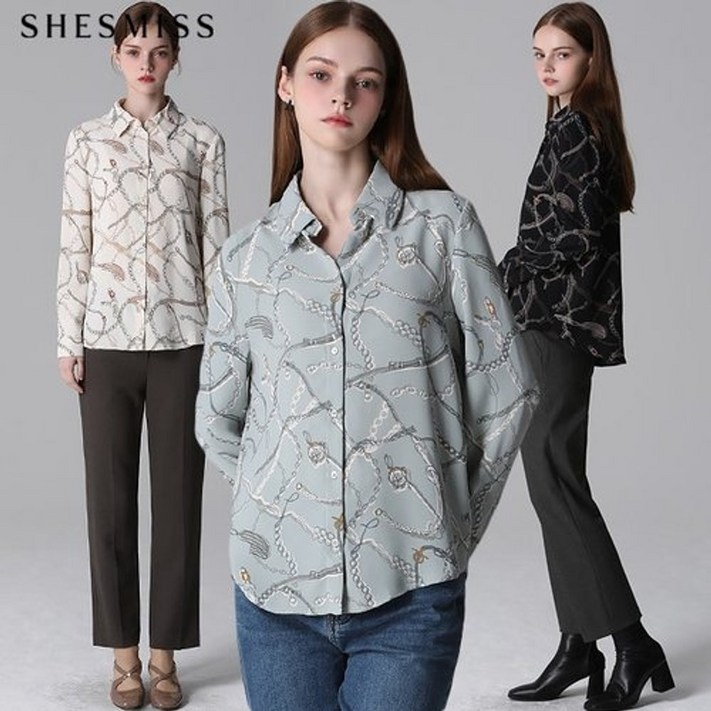 쉬즈미스 쉬즈미스SHESMISS 패턴 프린팅 셔츠 택가격168000원 쉬즈미스 쉬즈미스SHESMISS 패턴 프린팅 셔츠 택가격168000원