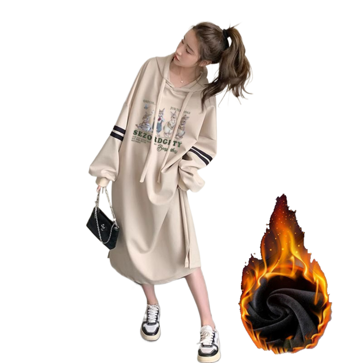 여성 기모 베이직 일자형 원피스 빅 사이즈 환절기 편안하다 원피스 뉴타임즈 1230YD18M