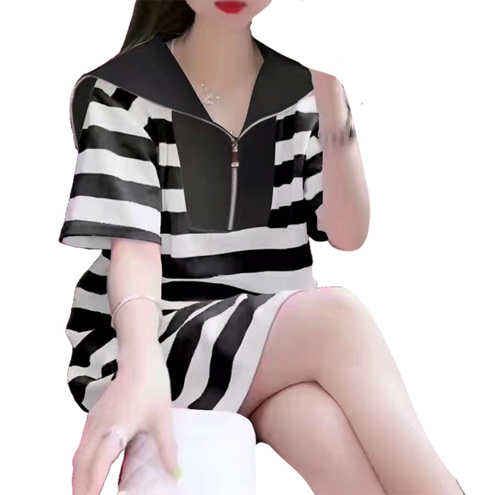 여성 여름 박시 반팔 원피스 뉴타임즈 0324YD07M