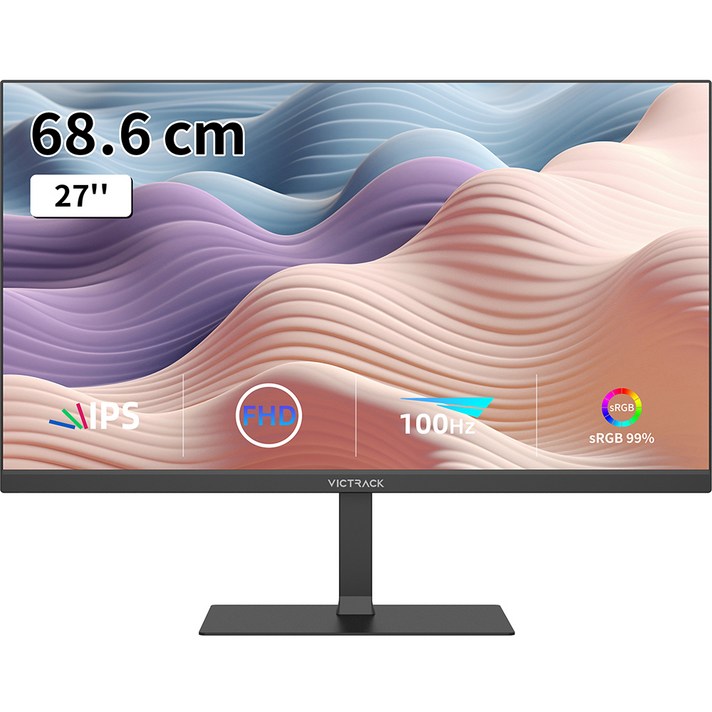빅트랙 68.58cm FHD 평면 모니터 블랙 IPS 100Hz, 68.58cm, 27FM10001일반
