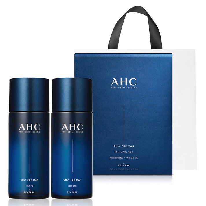 AHC 온리포맨 스킨케어 2종 쇼핑백 세트