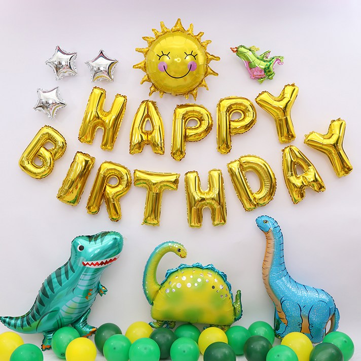 공룡 생일 풍선 세트 공룡 생일 풍선 세트