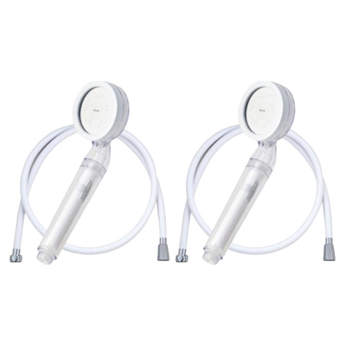 듀벨 샤워애 와이즈 샤워기  샤워호스 2m, 2개, 화이트