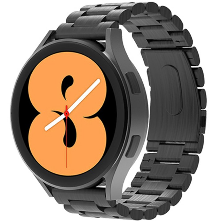 로랜텍 갤럭시워치 호환 프리미엄 풀메탈 스트랩 20mm, 블랙, 1개