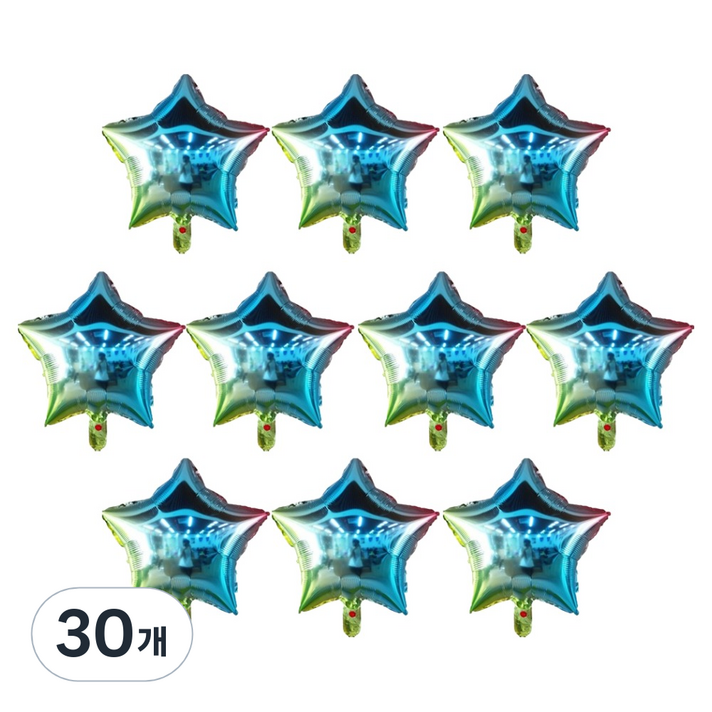 코히모 별모양 은박 파티 풍선 45cm 5W0398, 30개, 홀로그램