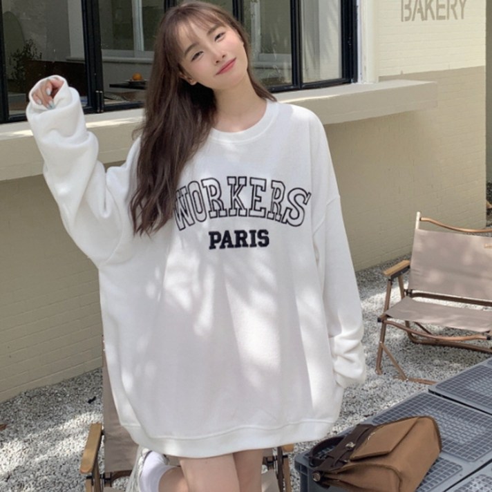 피어니스트 여성용 워커 오버사이즈 롱 맨투맨