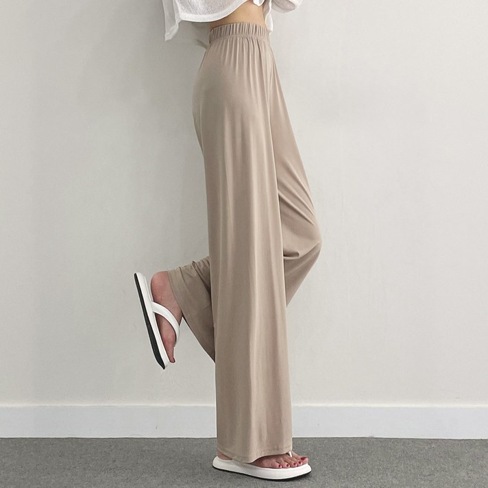 위드후이린 여성용 찰랑쿨 냉장고 밴딩 팬츠