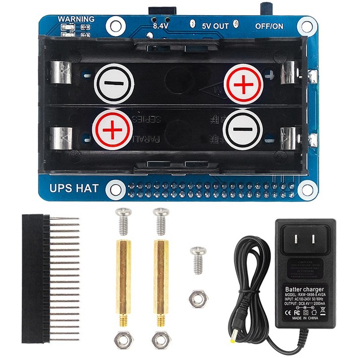 라즈베리 파이 UPS 전원 공급 장치 모듈 GPIO 핀 5V 안정적인 전류 출력 모자 4B 3B 용 배터리 없음 라즈베리 파이 UPS 전원 공급 장치 모듈 GPIO 핀 5V 안정적인 전류 출력 모자 4B 3B 용 배터리 없음