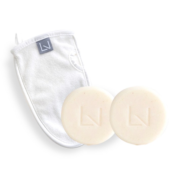 퓨어레비 클리어솝 2개  글러브타올 1개 때비누 때타올 세트