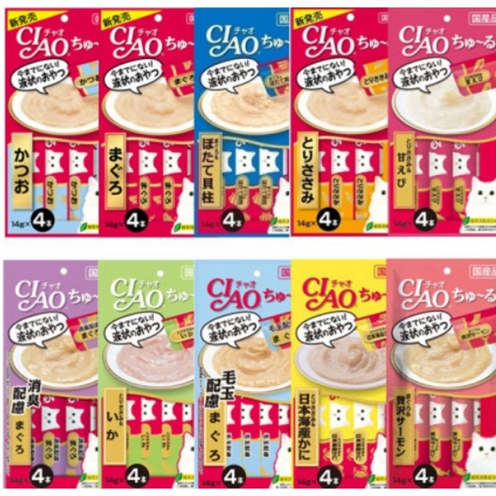 이나바 챠오츄르 참치.가다랑어.닭가슴살56g 6봉지14g씩24스틱