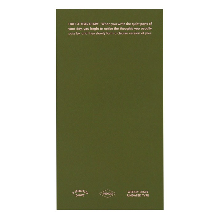 인디고 만년형 기본 6개월 위클리 핸디 다이어리