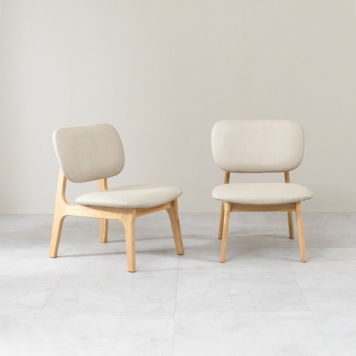 헤닝 마이홈 낮은 식탁의자 카페의자 원목의자 우드체어 1개, 내추럴