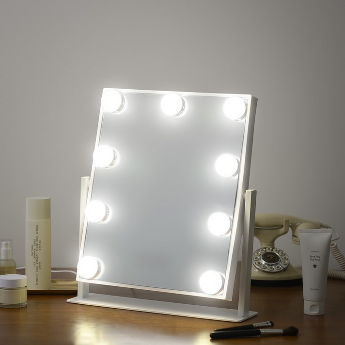 나쥬랑 메이크업 거울 LED 무선 조명 화장 거울 나쥬랑 메이크업 거울 LED 무선 조명 화장 거울