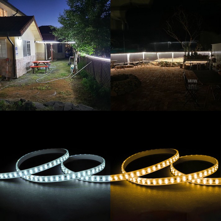 220V LED 줄조명 방수 논네온 스트립 라인라이팅 전원선 포함, 1개, 전원선3M