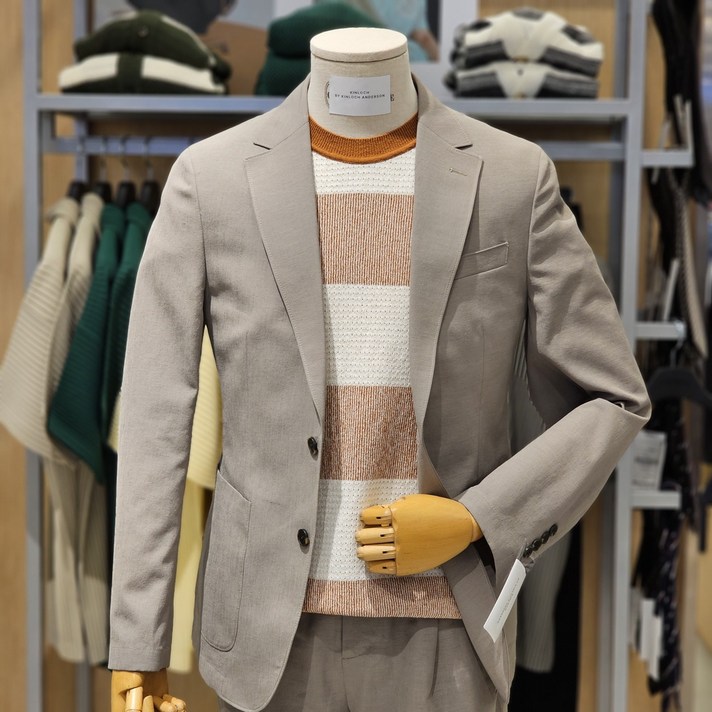 자켓 킨록 남자자켓 봄 여름 블레이저 슬림핏 캐주얼 베이지 남성콤비자켓