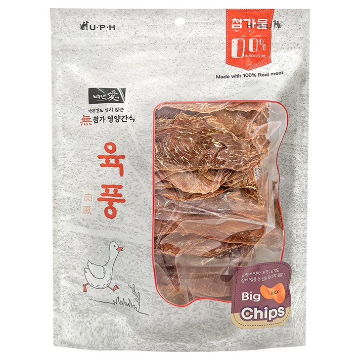 백년애 육풍 무첨가 강아지 간식 오리 빅 슬라이스 500g, 1개, 500g