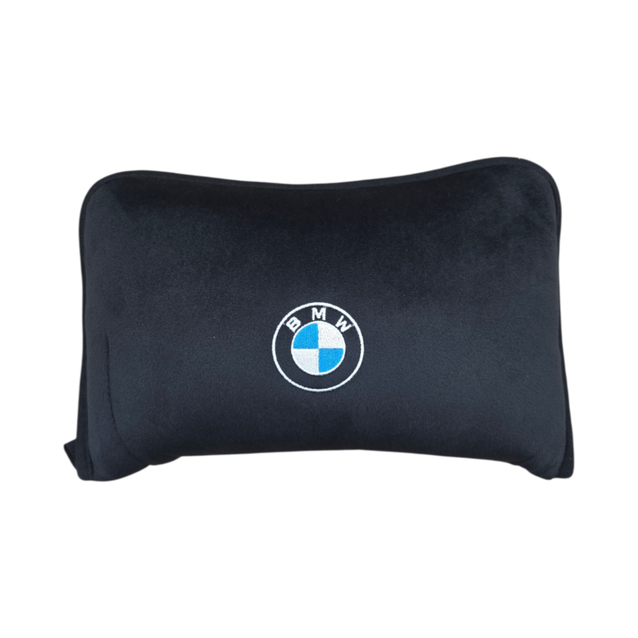 BMW 정품 차량용 쿠션 무릎담요 캠핑베게 커버일체형, 1개, 블랙