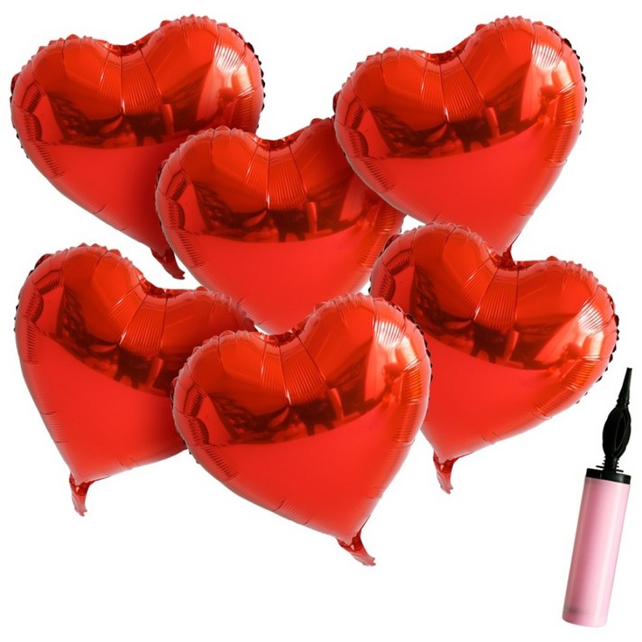 디어플레이스 하트 은박 풍선 세트 35cm