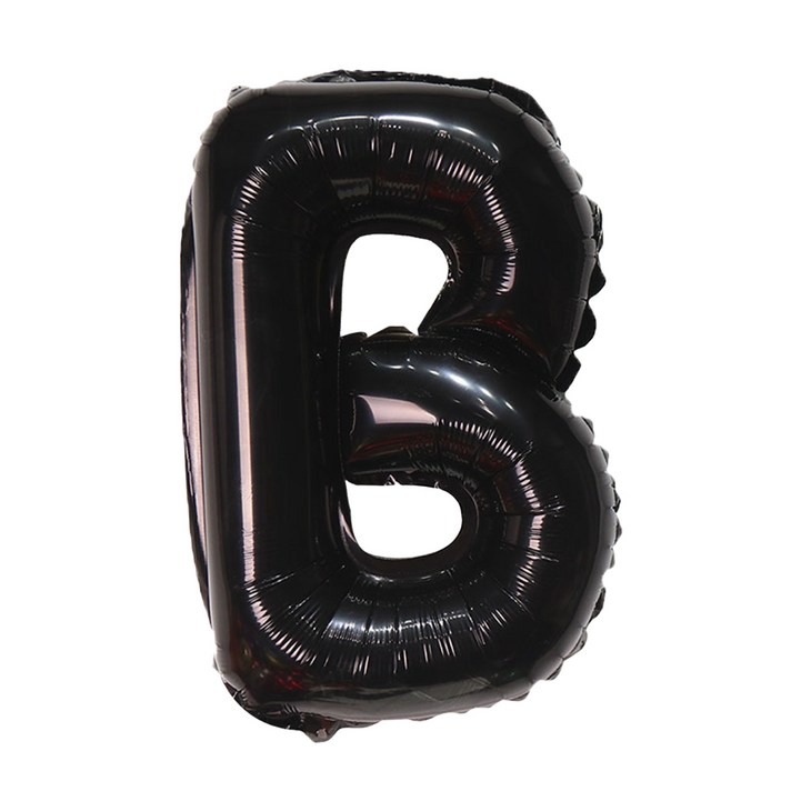 파티아일랜드 35cm 알파벳 호일 풍선 블랙 B 파티용품 생일이벤트 문자풍선 16인치