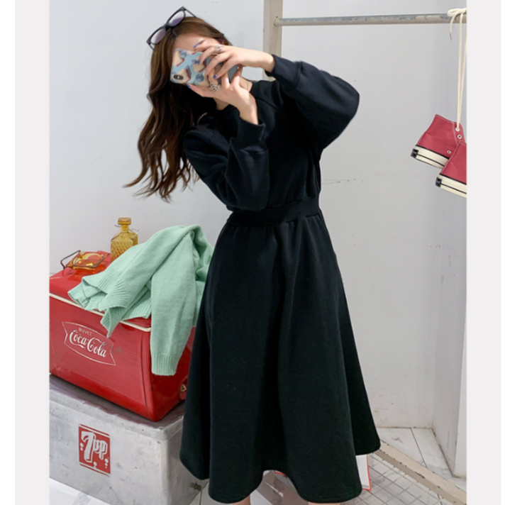 여성 허리 밴딩 긴팔 데일리 롱 원피스 여성 허리 밴딩 긴팔 데일리 롱 원피스