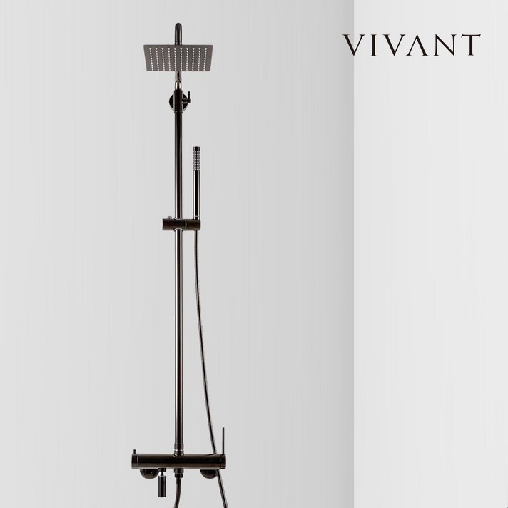 비반트 VIVANT 레인샤워 해바라기 샤워 수전 VA 4001 CB 콜드 블랙, 콜드블랙, 1개