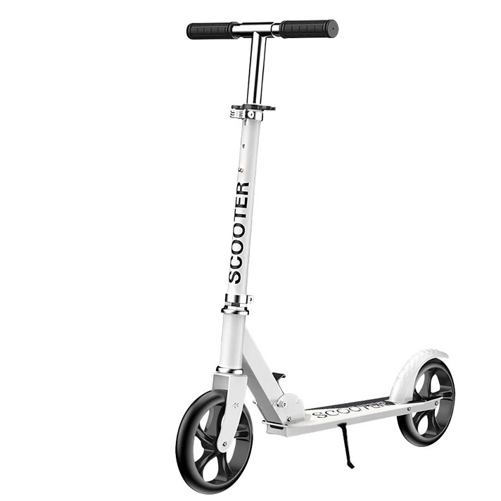 접이식 킥보드 성인 및 청소년용 킥보드, 흰색, 1개