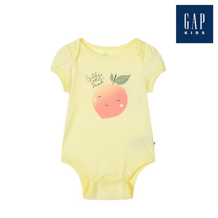 갭키즈 피치 그래픽 숏 슬리브 바디수트842097019YE