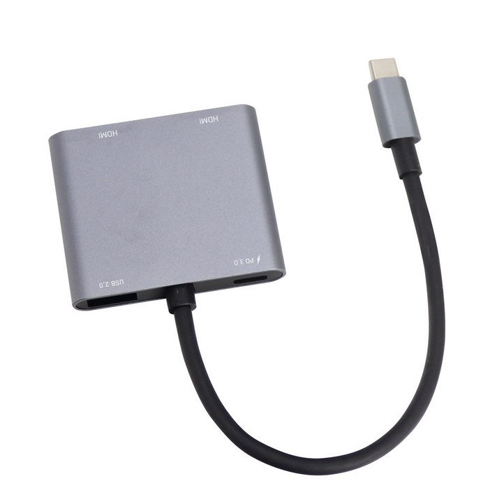 컴썸 C타입 HDMI 듀얼모니터 4IN1P 4K 멀티허브, CT41P