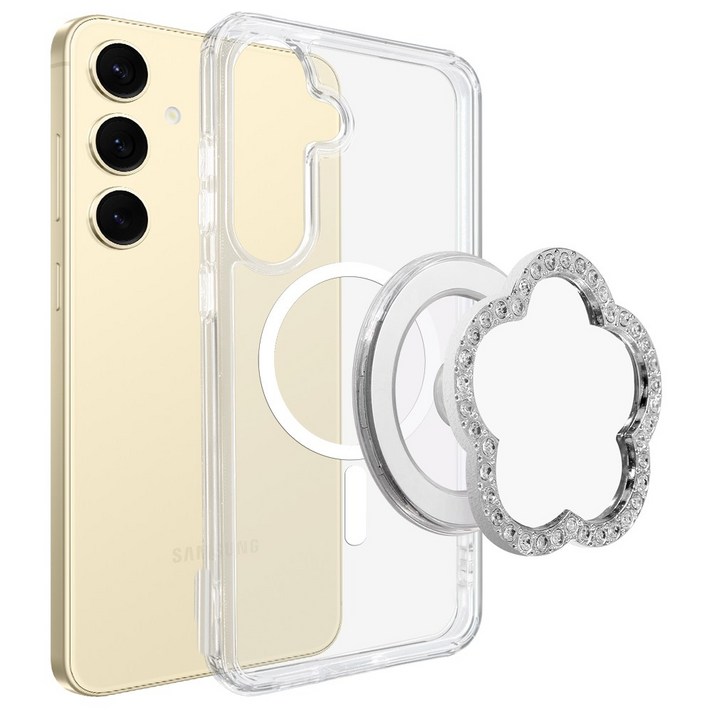 더조은셀러 클리어맥 맥세이프 케이스 프레임 범퍼 케이스 플라워 큐빅 미러 스마트톡 갤럭시 호환