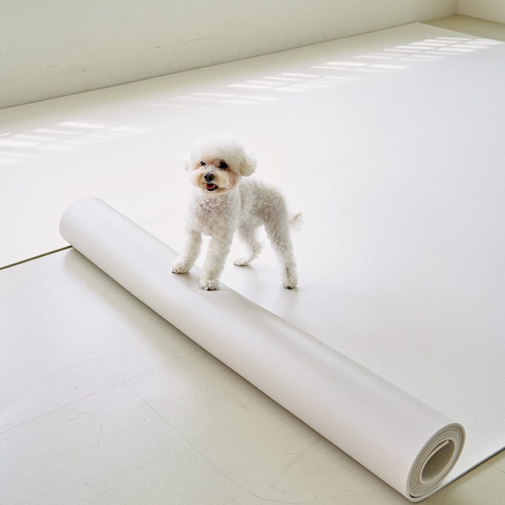이리로 양면 롤매트 강아지매트 미끄럼방지 애견 방수 거실 복도 셀프시공, 1개, 아이보리베이지러그