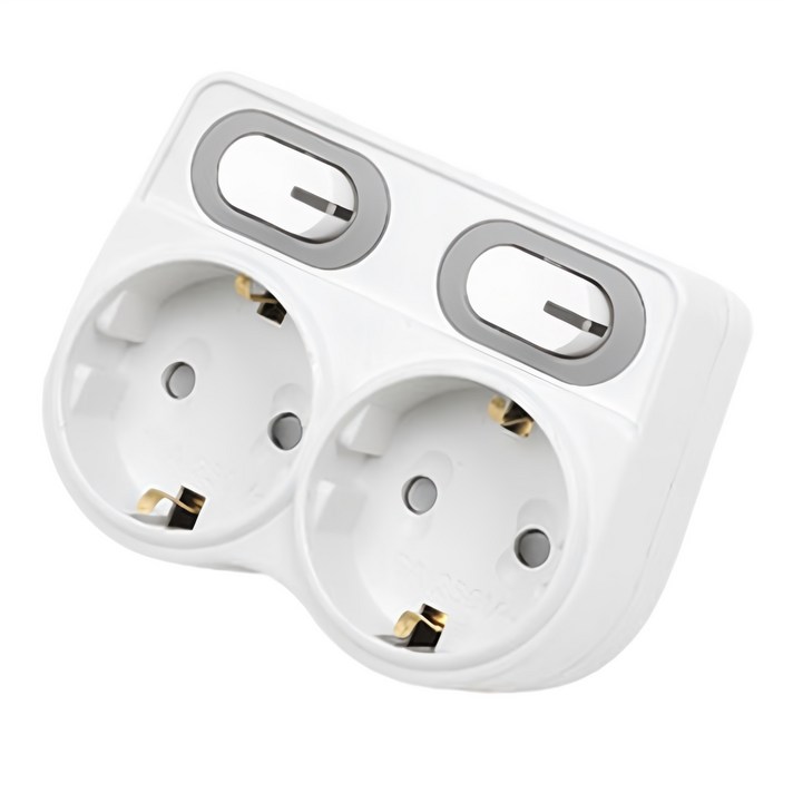 에코파워탭 LED L자 멀티탭 2구 EPM402L