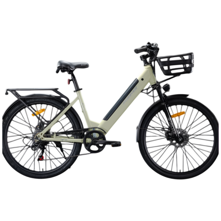 리트바 포에버 미니벨로 전기 자전거 배달 로드 싸이클 출퇴근 성인 고출력 PAS 바구니, 민트 그린, 경량스틸