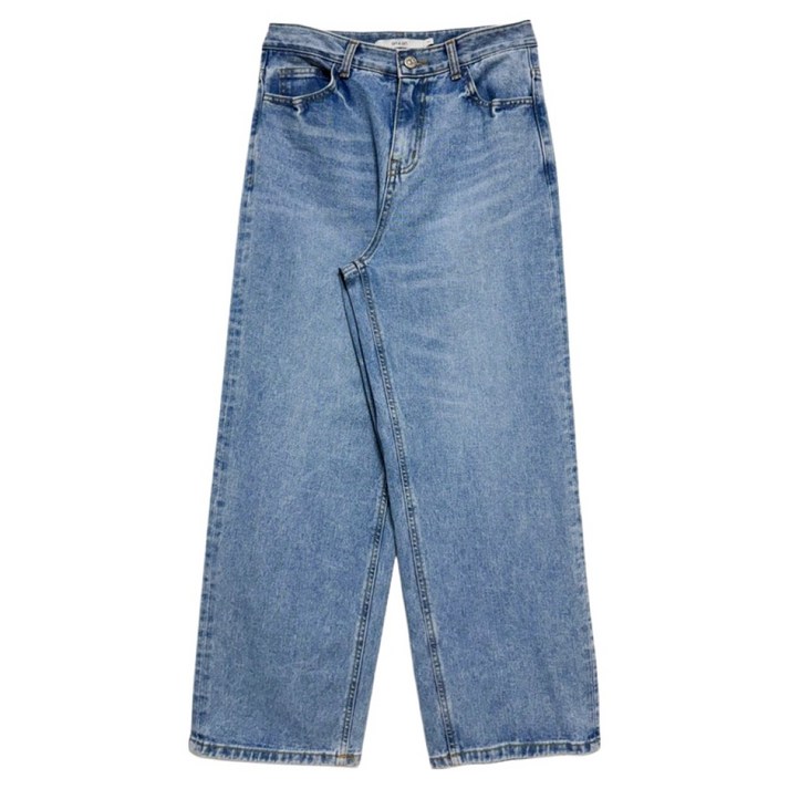 온앤온 여성용 포켓 디테일 일자핏 데님 면 팬츠