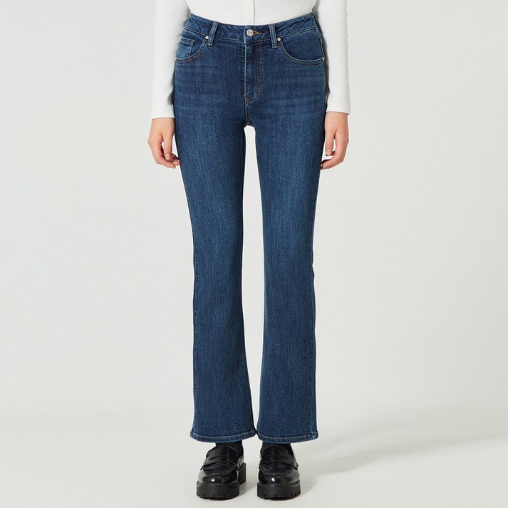 게스 여성용 슬림 부츠컷 팬츠 사계절용 YO3D1142DBL2