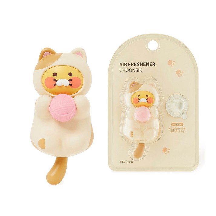 카카오프렌즈 차량용방향제통풍구형 냥냥고양이 차량용방향제 춘식이